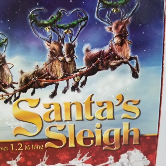 Santa's Sleigh Model Press Out Color in and Play Complete Over 1.2 M Long New - Picture 2 of 15
